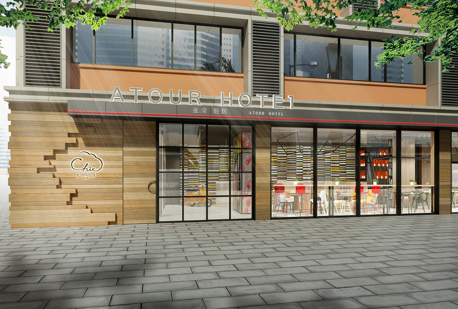 酒店設計外觀，酒店頭門裝飾